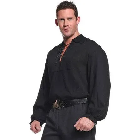 UNDERWRAPS Men's Pirate Shirt-Black