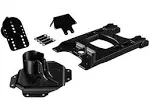 TeraFlex 4838150 JK/JKU Alpha Hinged Carrier & Alpha HD Adjustable Spare Tire Mounting Kit-Complete , black