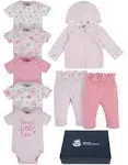 Gerber Baby Boy or Girl Unisex Clothes Outfit Set with Gift Box, 8-Piece (Newborn-3/6 Months)