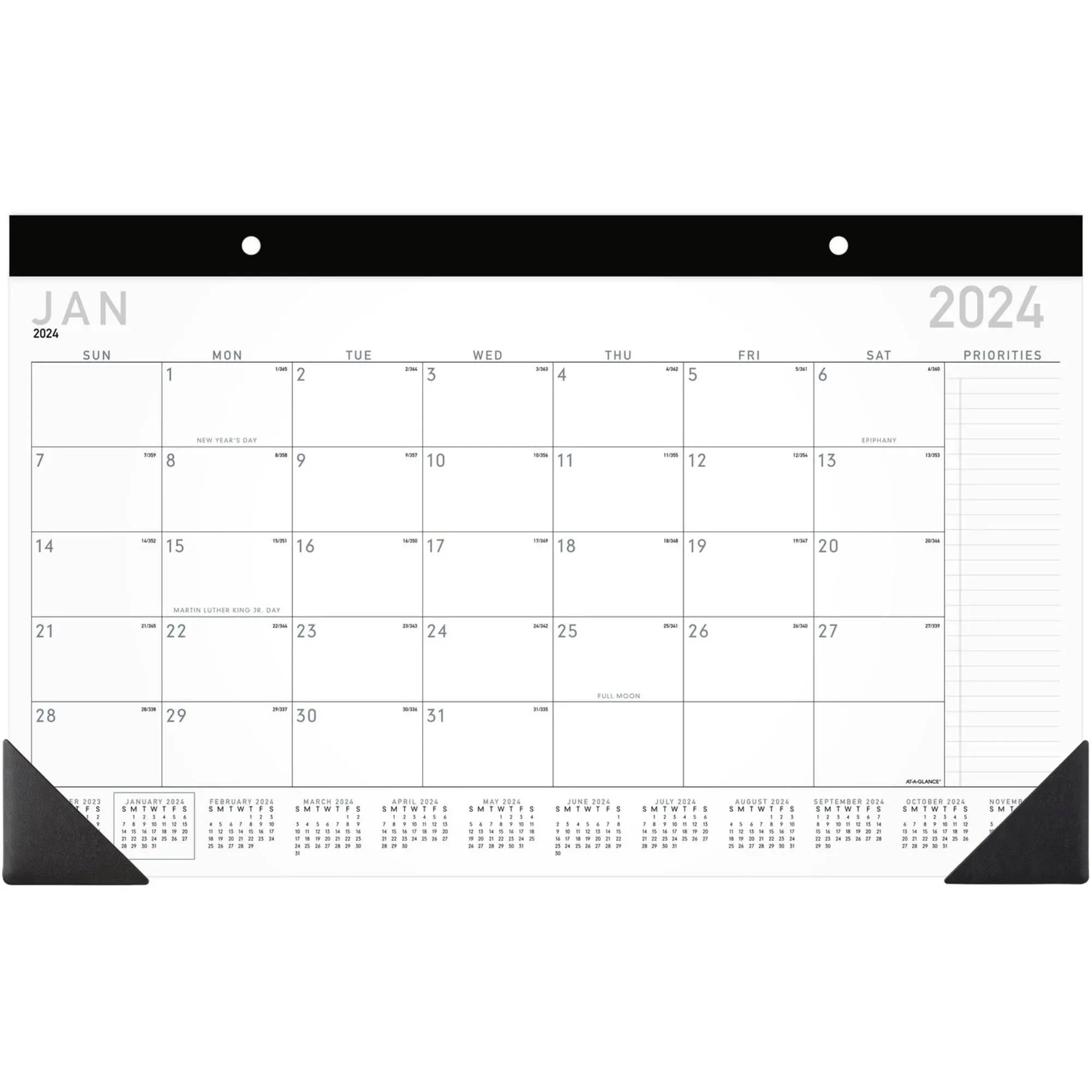 AT-A-GLANCE Contemporary Monthly Desk Pad Calendar