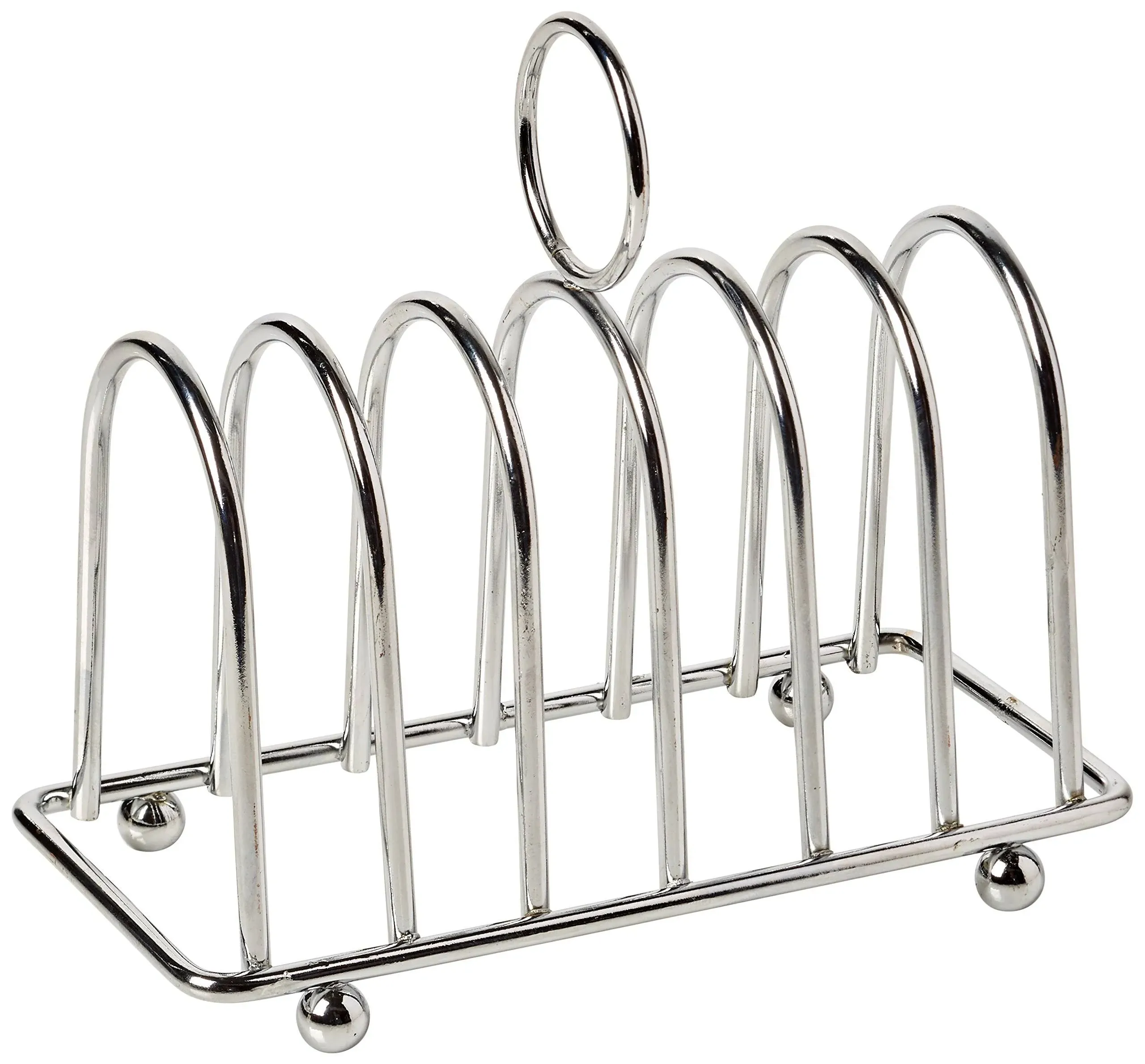 Apollo The HOUSEWARES Brand Chrome Toast Rack, 6 Slice, Size: 13x14x7cm, Chrome