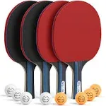 Glymnis Ping Pong Paddles Set Table Tennis Rackets with Balls, Storage Case for Indoor Outdoor Table Tennis Paddle Game Accessories
Download Images
 Configuration