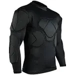 Body Safe Guard Padded Compression Shirts, Long Sleeve Shoulder Rib Chest Protector Suit for Football