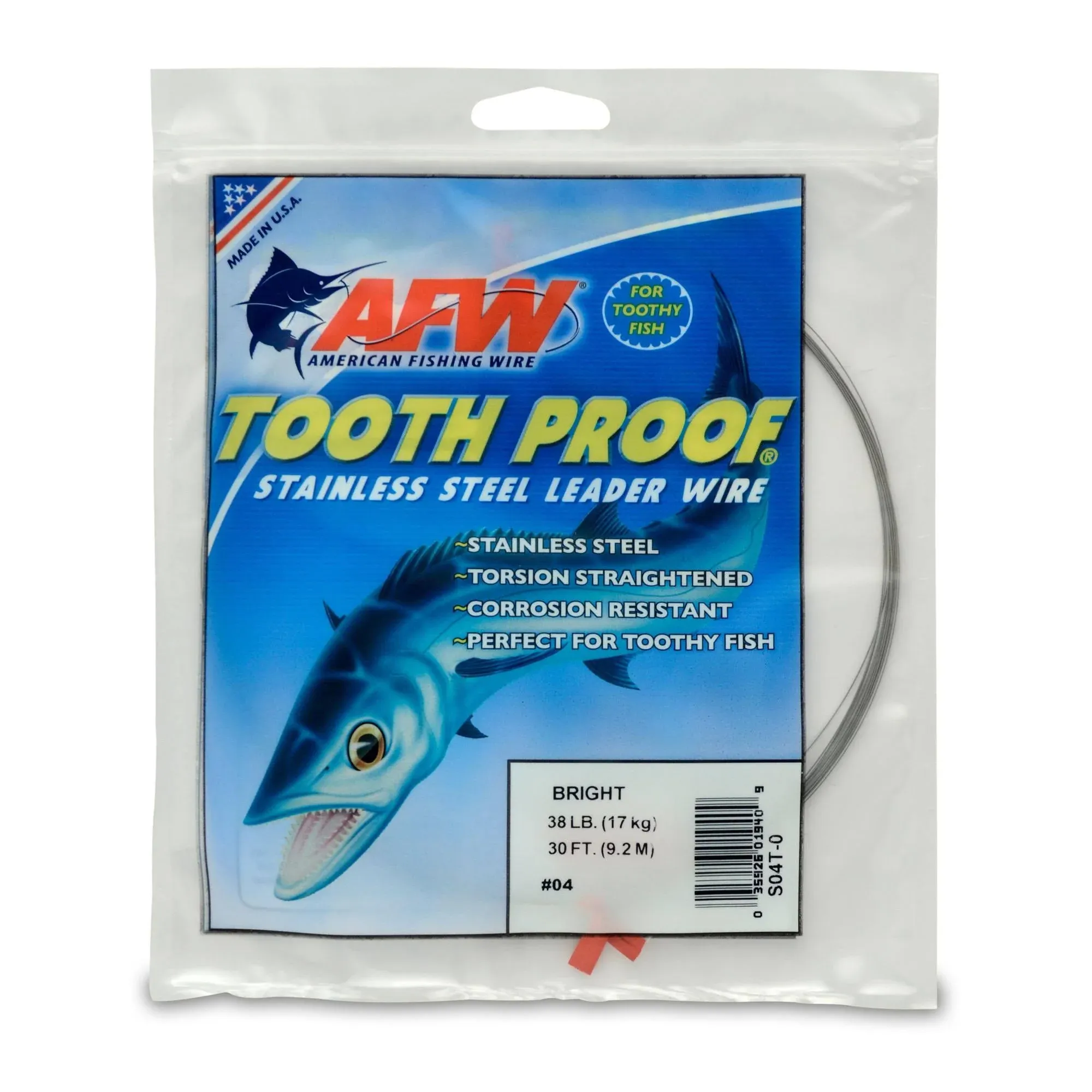 AFW Tooth Proof Stainless Steel Leader Wire 30ft