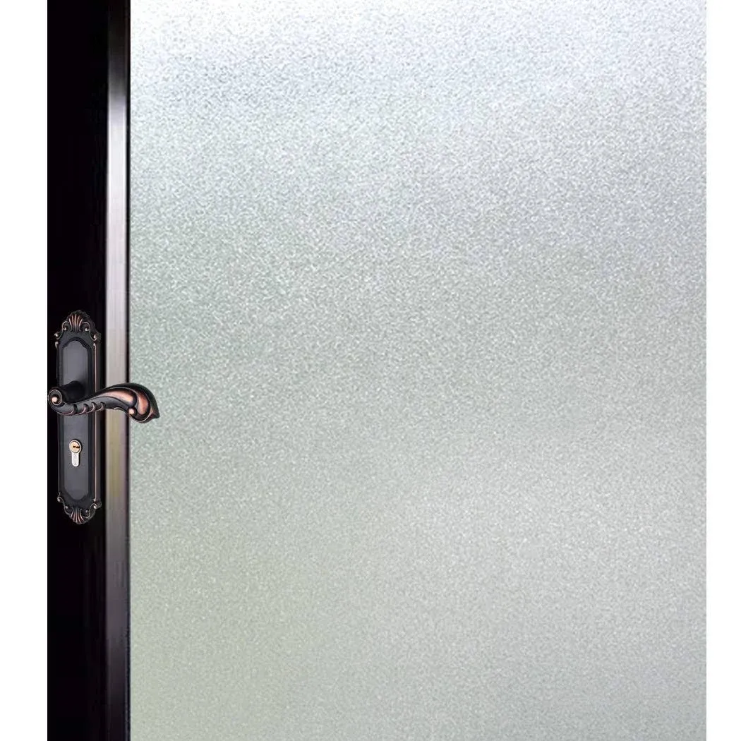 DUOFIRE Privacy Window Film Natural Frosted Glass Film Static Cling Glass Film No Glue Anti-UV Window Sticker Non Adhesive for Privacy Office Meeting Room Bathroom Living Room 17.4in. x 78.7in. S001