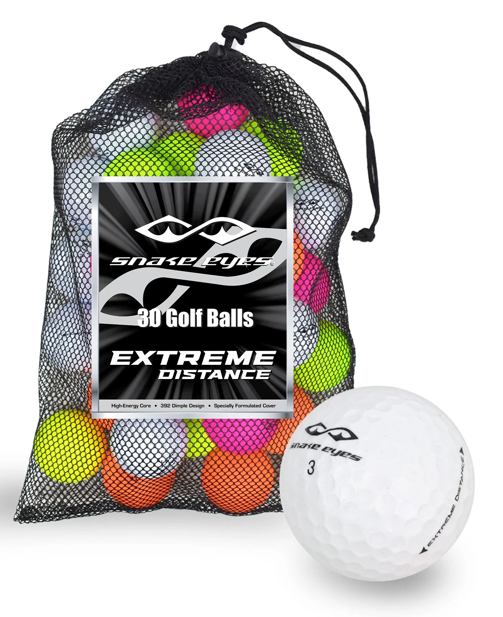 Snake Eyes Extreme Distance Golf Balls [30-Ball]