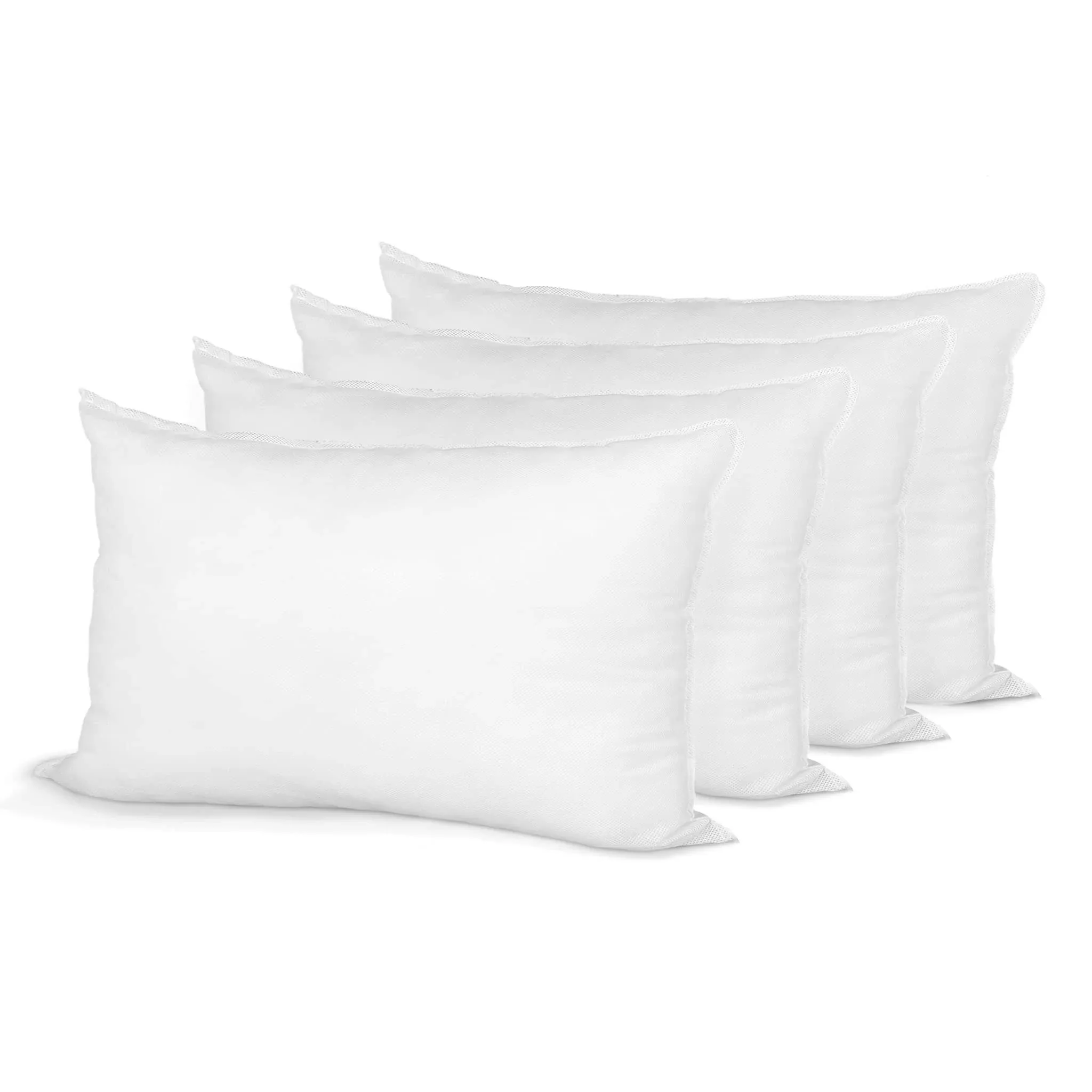 Hometex Canada Pillow Insert 12" x 18" Polyester Filled Standard Cover (4 Pack)