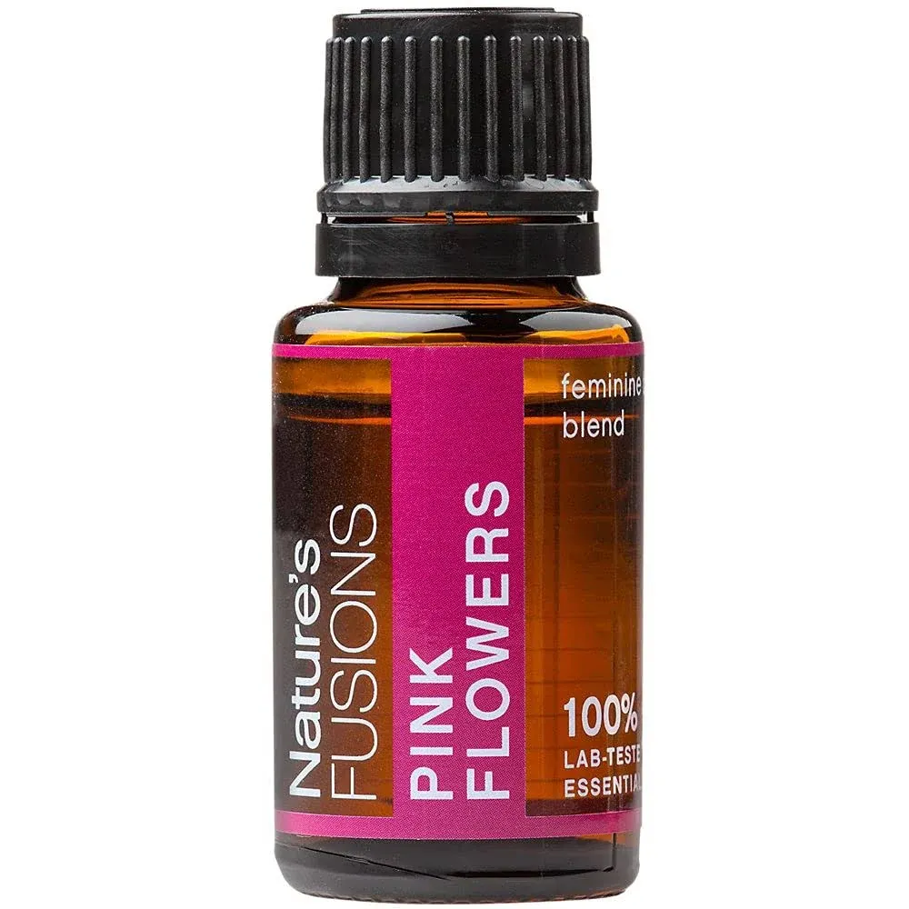 Nature's Fusions Pink Flowers, 100% Pure and Natural Essential Oil Blend for Aromatherapy and Topical Use, .5 Fl Oz (Pack of 1) (15 mL)