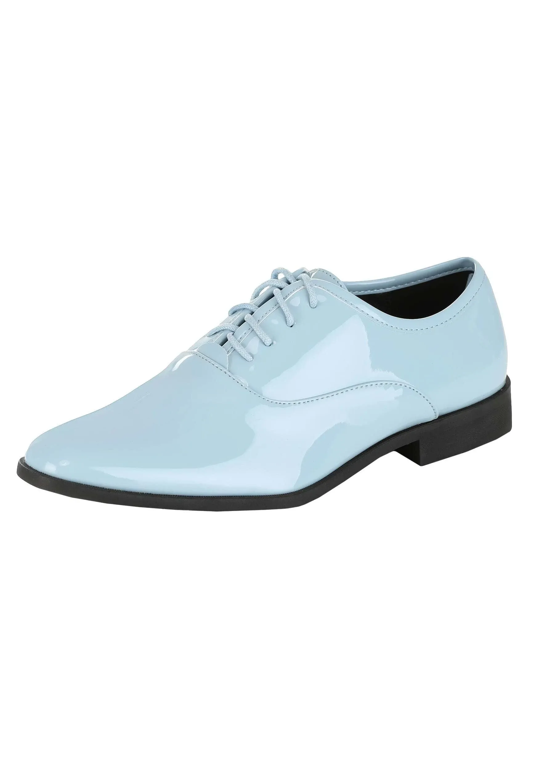 Fun Costumes Shiny Powder Blue Tuxedo Shoes