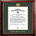 Patriot Frames Army 11x14 Certificate Classic Mahogany Frame with Gold Medallion ARCCL00111x14"