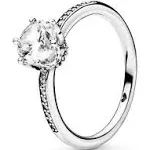 Pandora Clear Sparkling Crown Solitaire Ring