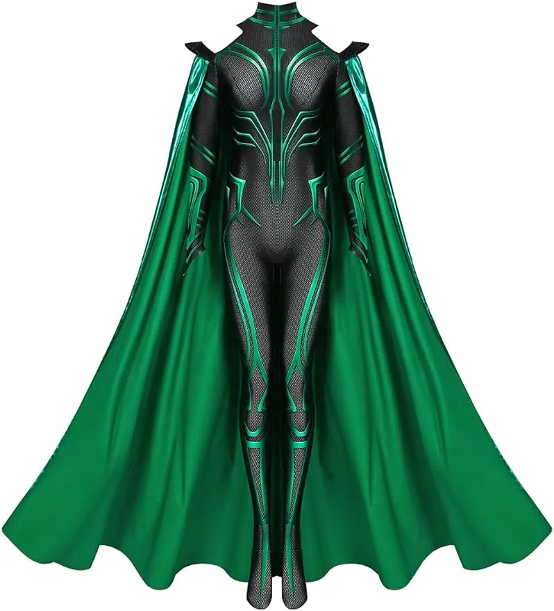 Women's Super Villain Goddess Costume Halloween Cosplay Jumpsuit Bodysuit