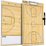 Elite Clipboards Dry Erase Basketball Coaches Clipboard Double-Sided Basketball Marker Board