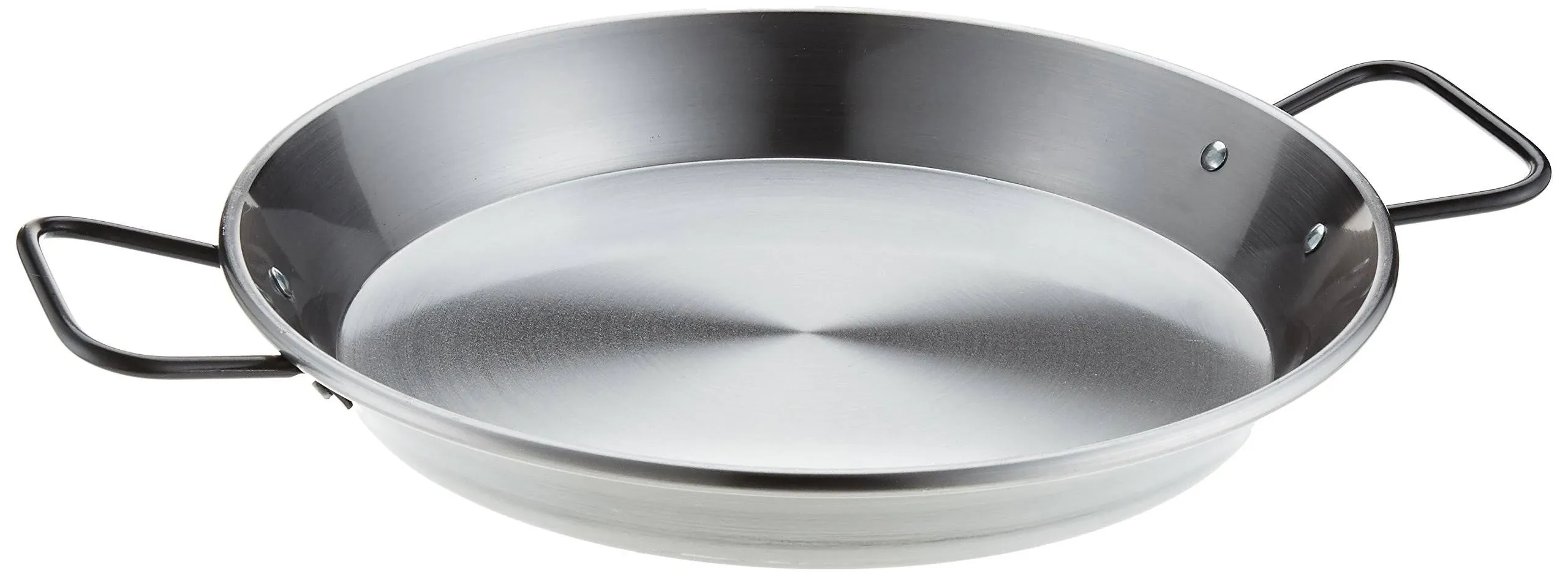 Garcima Polished Steel Professional Paella Pan 30cm for Ceramic, Induction & AGA Hobs