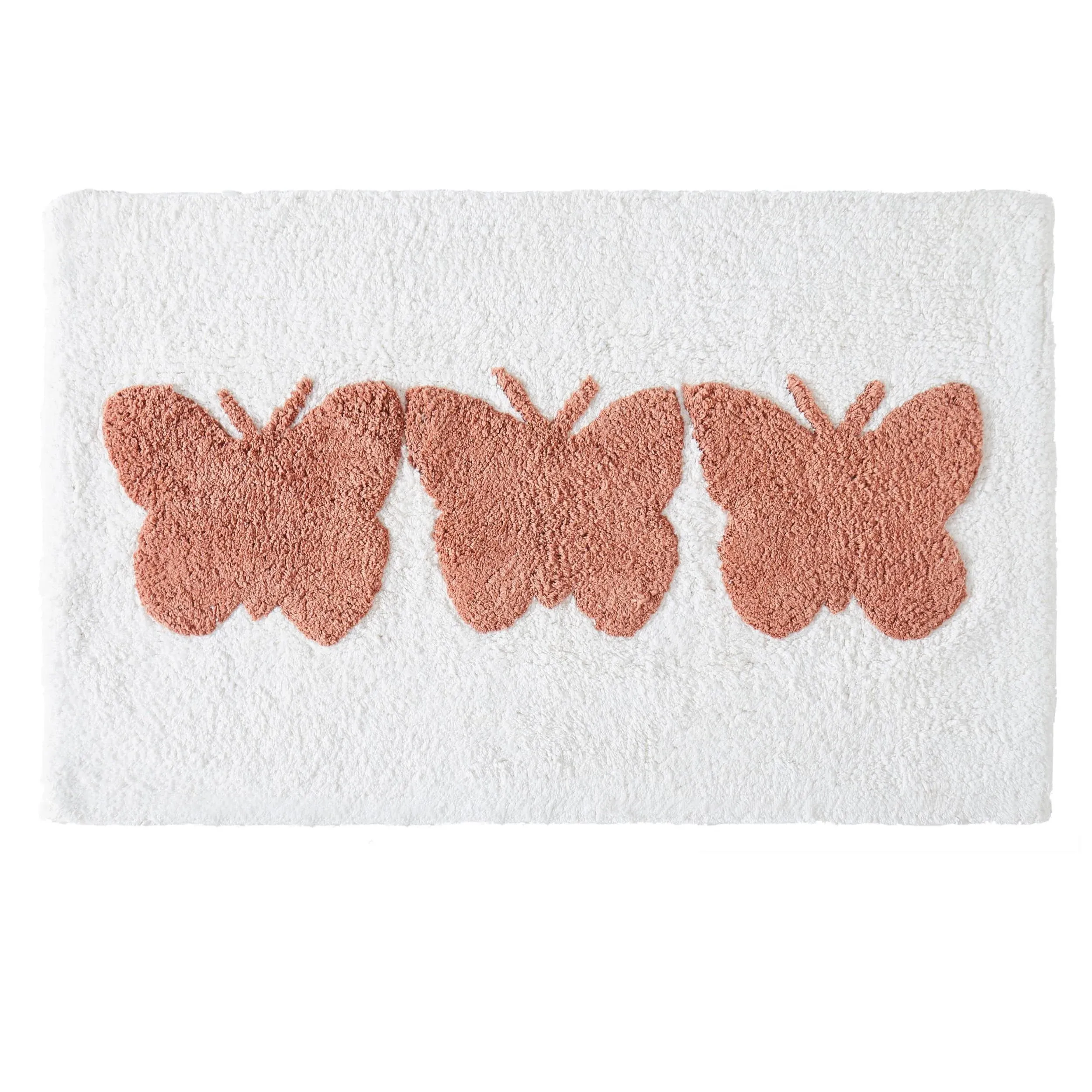 Jessica Simpson Novelty Cotton Bath Mat - Butterfly Trio