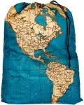 Kikkerland Maps Travel Laundry Bag