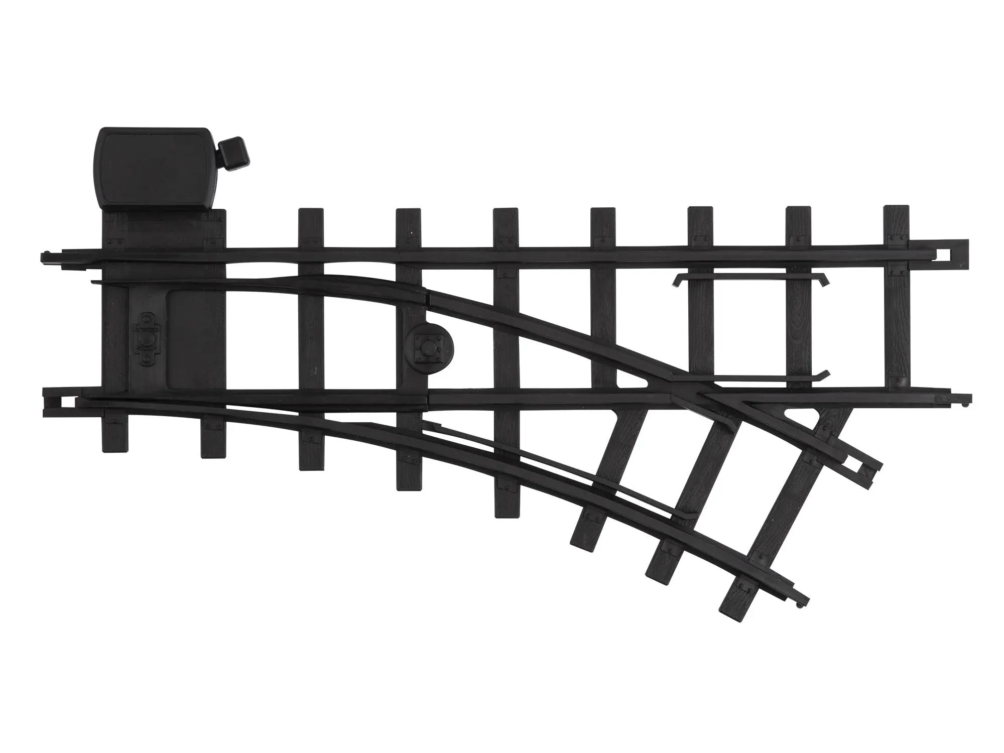 Lionel Ready-to-Play Left & Right Hand Interchange 2-Piece Black Plastic Track Pack