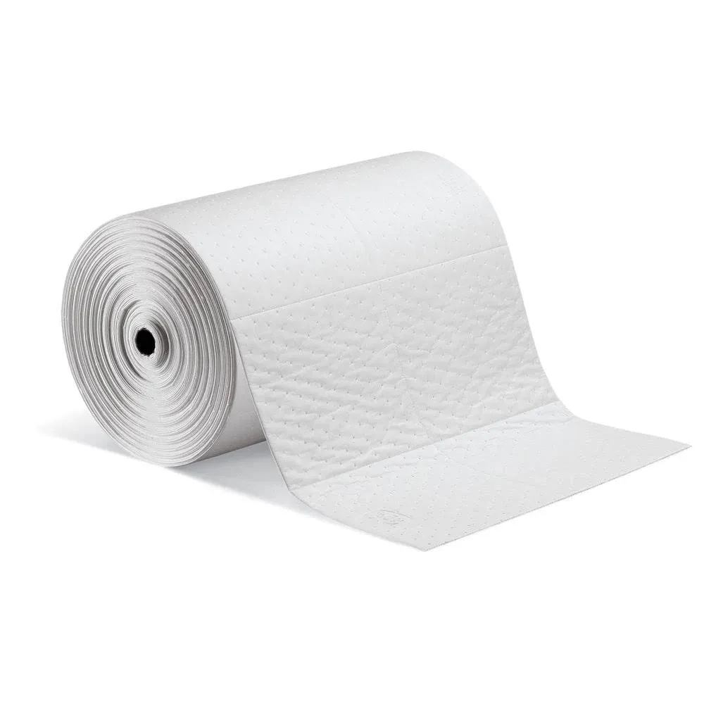 Pig MAT424 Absorbent Roll, Oil-Based Liquids, White