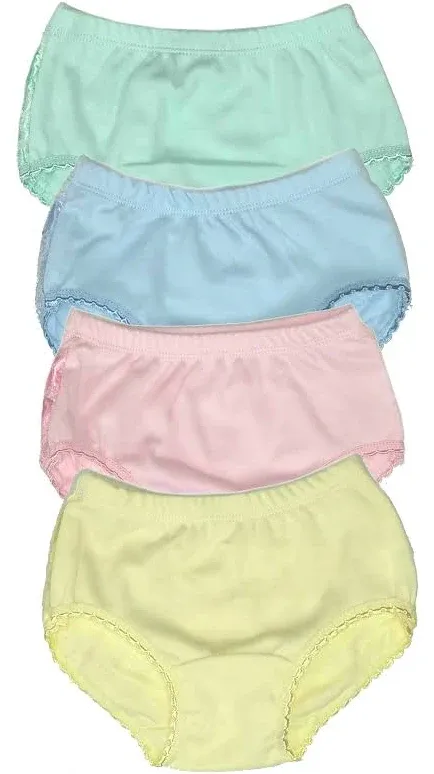 B-One Kids Baby Girls 100% Cotton Diaper Cover Bloomers 4 Pack