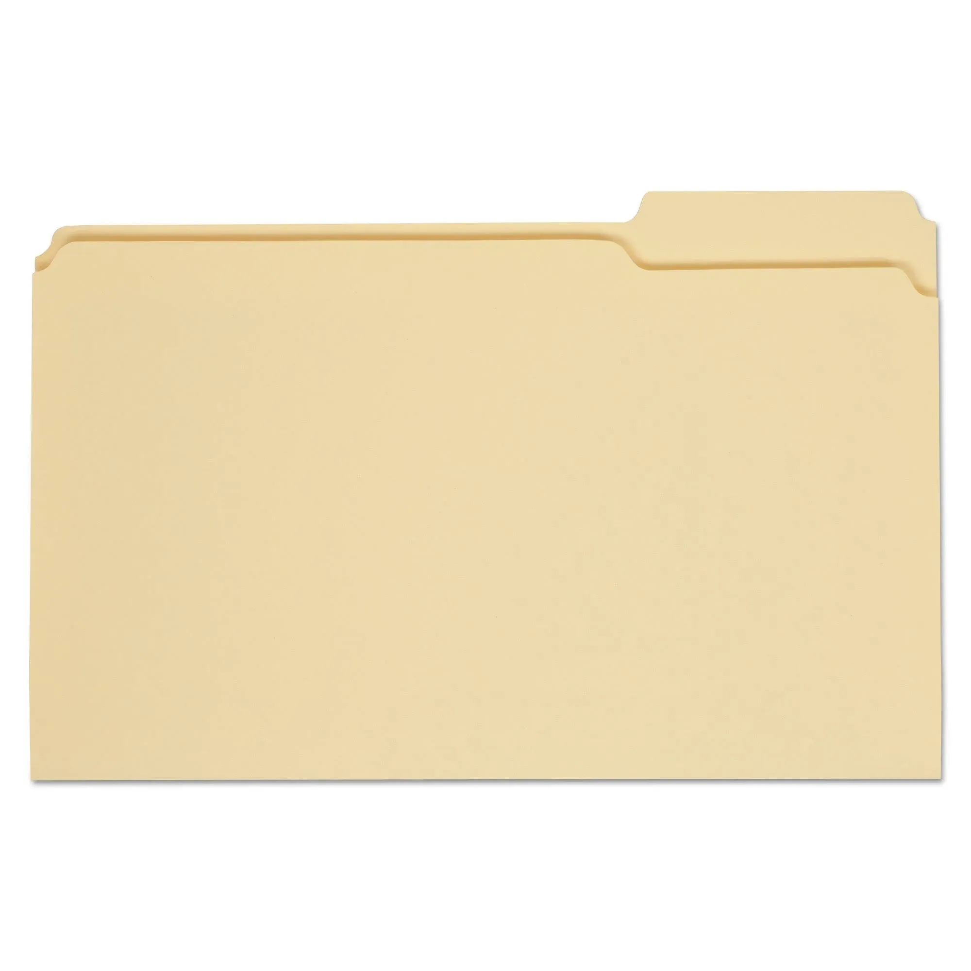 Universal File Folders 1/3 Cut One-Ply Top Tab Third Position Legal Manila 100/Box