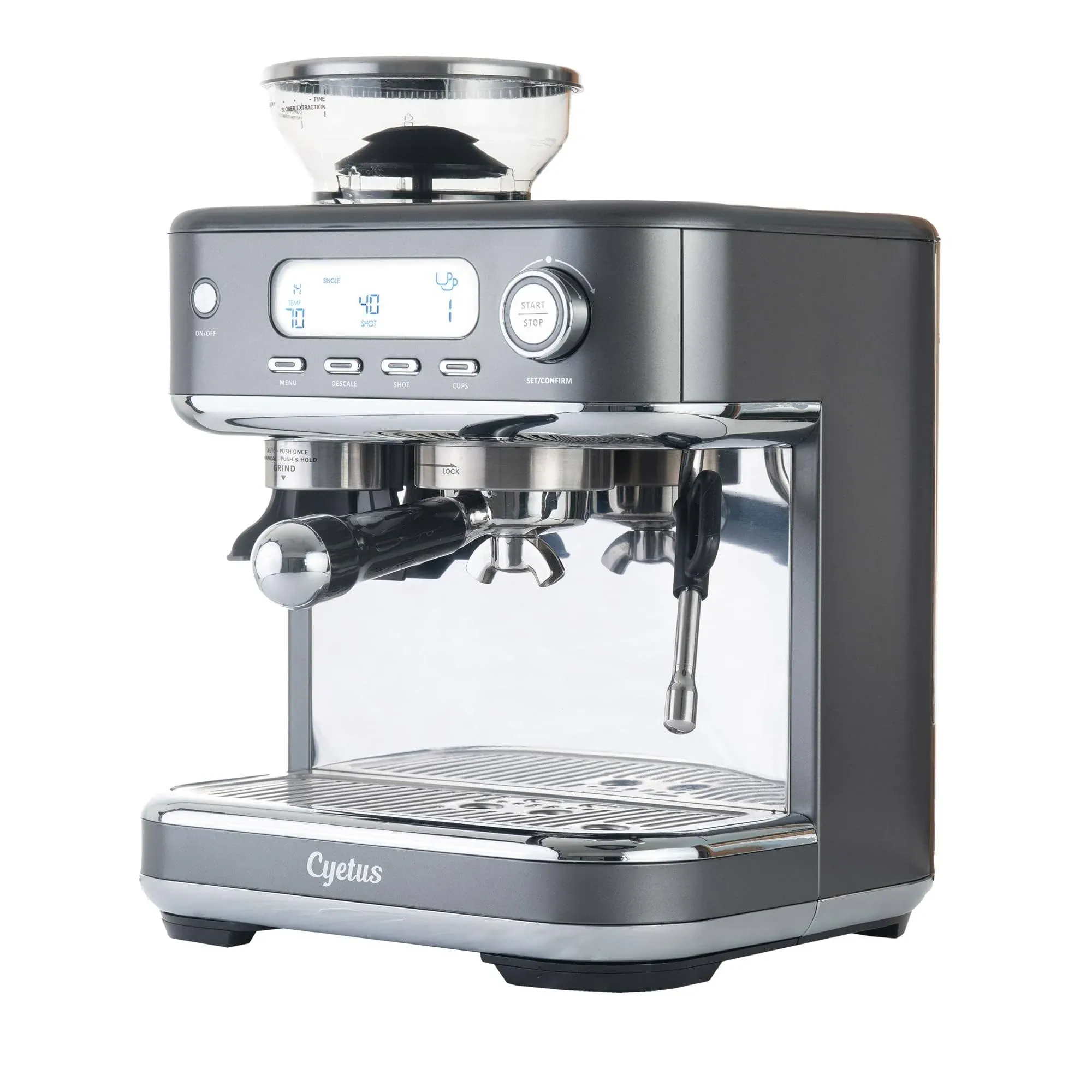 Cyetus All in One Espresso Machine for Home Barista with Coffee Grinder and Milk ...