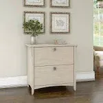 Salinas 2 Drawer Lateral File Cabinet in Antique White - Engineered Wood