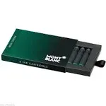 Montblanc Ink Cartridges Irish Green 106274 – Short International Standard Fountain Pen Refills in Dark Green – 8 Pen Cartridges