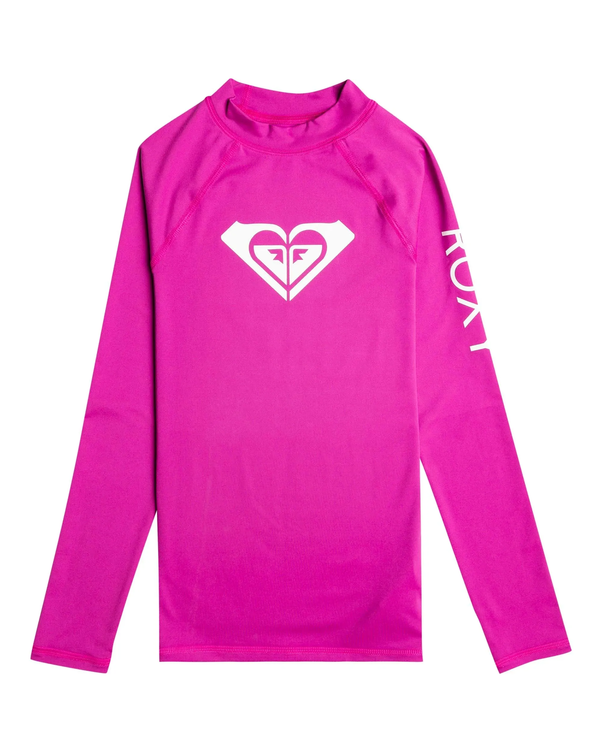 Roxy Kids Whole Hearted Long Sleeve Rashguard (Big Kids) Girl's : SM (8 Big Kid)