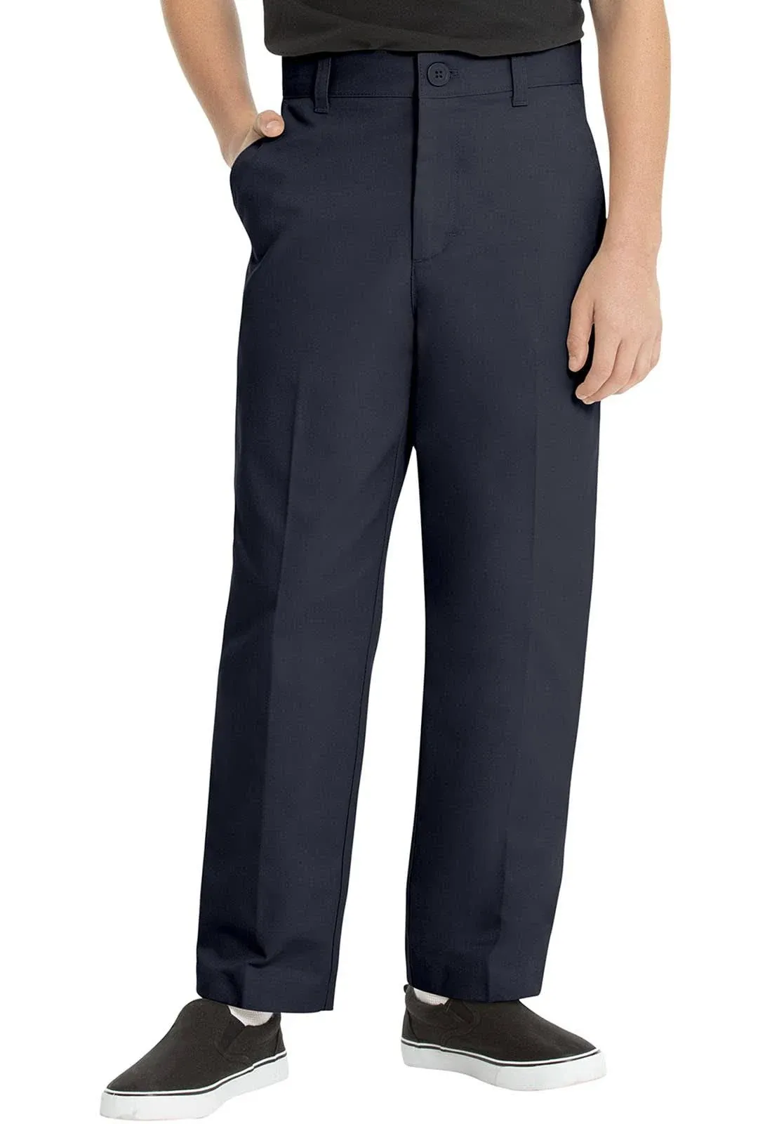 Real School Uniforms Boys 8H Husky Flat Front Pants Navy New NWT