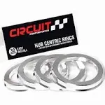 Circuit Performance 73.1mm OD to 56.1mm ID Silver Aluminum Hub Centric Rings