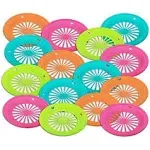 12 Reusable 10.5" Plastic Paper Plate Holders in bright colors (multicolor-12pcs)