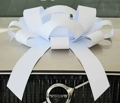 30&#034; Magnetic Car Bow - White