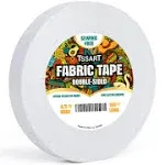 Fabric Tape - Sticky Double-Sided Tape Strong Adhesive Cloth Tape Press-on Tape, No Sewing or Ironing, Gluing, Alterations and Hemming Tape - 1/2inch Wide 180FT Long