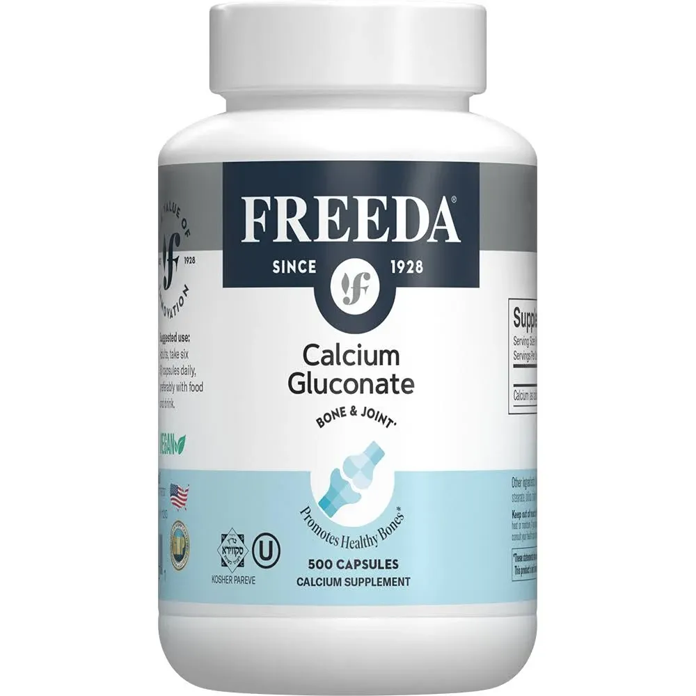 Freeda Kosher Calcium Gluconate 500 Tab