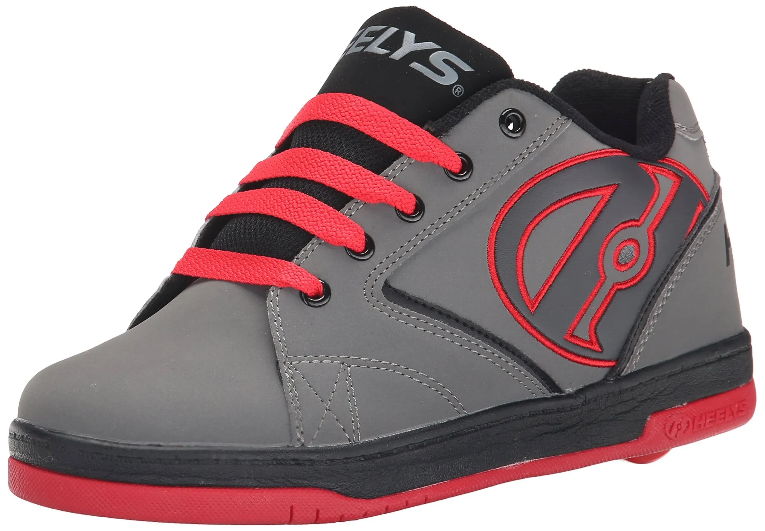 Heelys Men's Propel 2.0 Fashion Sneaker, Grey/Red/Black, 10 M US