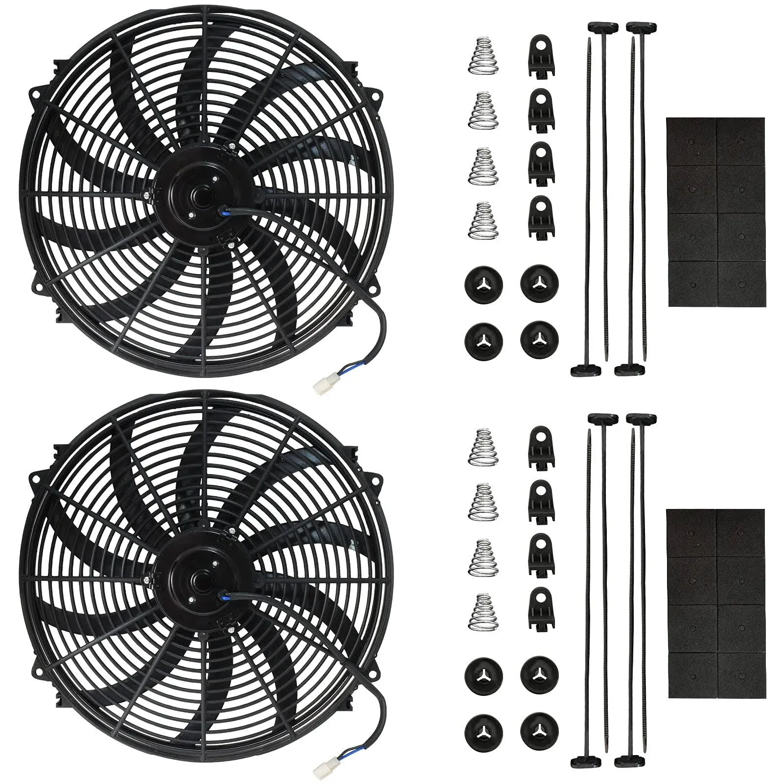 mupera Electric Radiator Cooling Fan - Universal Slim Fan Pull Electric Radia...