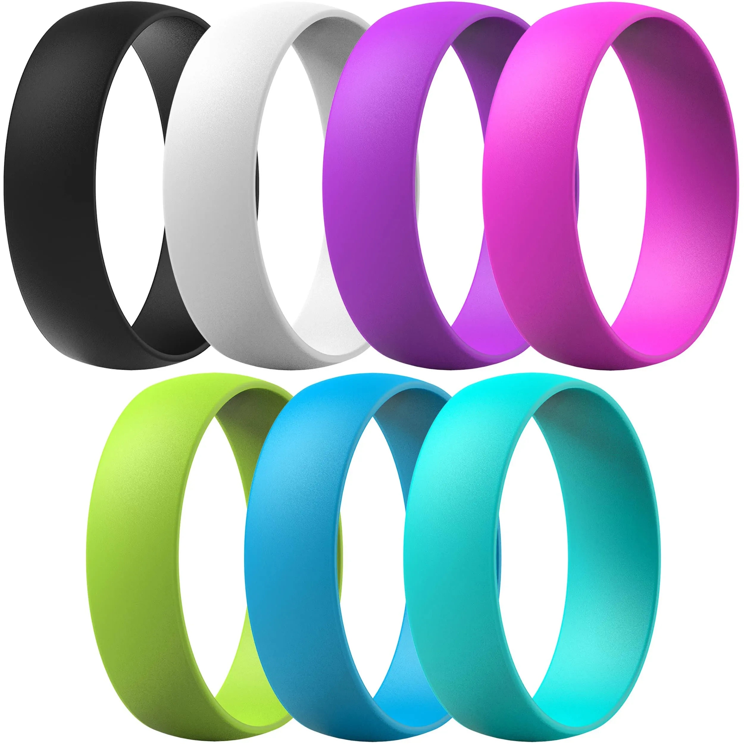 ThunderFit Silicone Rings 7 Pack Wedding