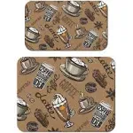 2 Pack Coffee Maker Mat for Countertops, Dish Mat Drying Kitchen Mat Set 18 x 24+19.5x12Inch; Espresso Machine Mat Coffee Pot Mats for Kitchen