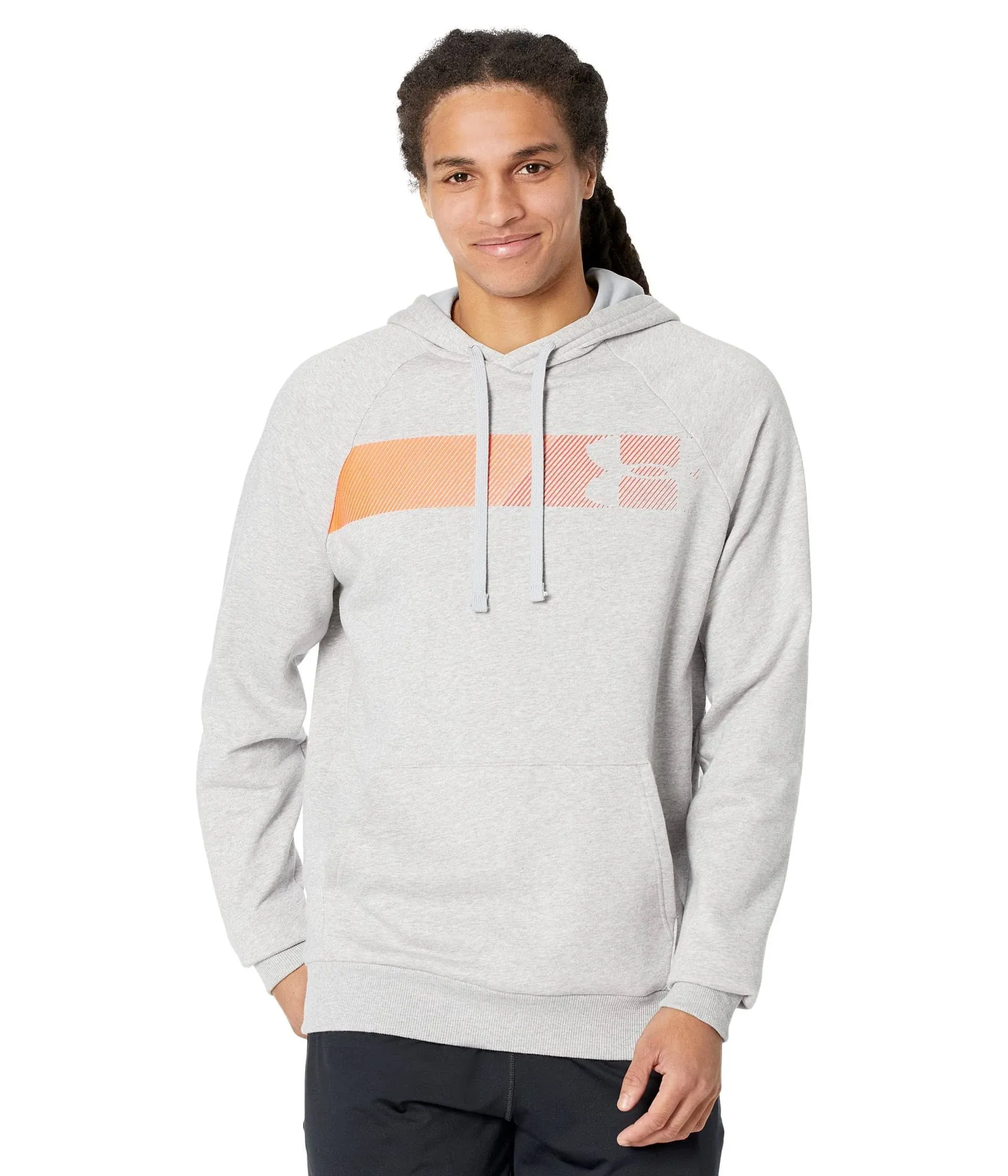 Under Armour Men's Rival Fleece Graphic Hoodie - Gray, XXXX-Large