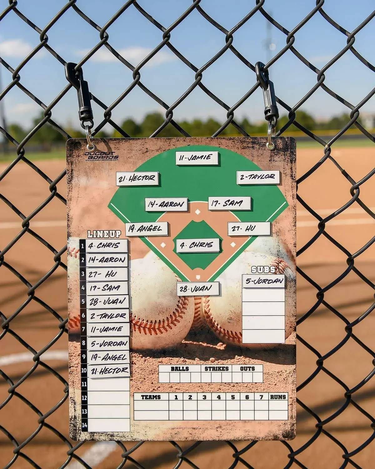 KOKSII Metal Magnetic/Dry Erase - Baseball/Softb<wbr/>all Line-Up Board | Includes