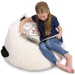 Bean Bag Chair Memory Foam Lounger Soft Cover Kids 2.5 Ft White Unicorn Comfort