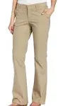 Dickies Women&#039;s Slim Fit Boot Cut Stretch Twill Pants Size 18 / 32 NWT Beige