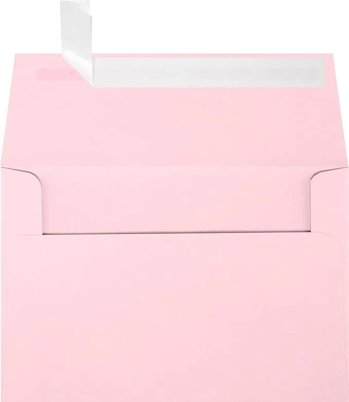 LUX A4 Invitation Envelopes (4 1/4 x 6 1/4) 50/Pack, Blush (4872-114B-50)