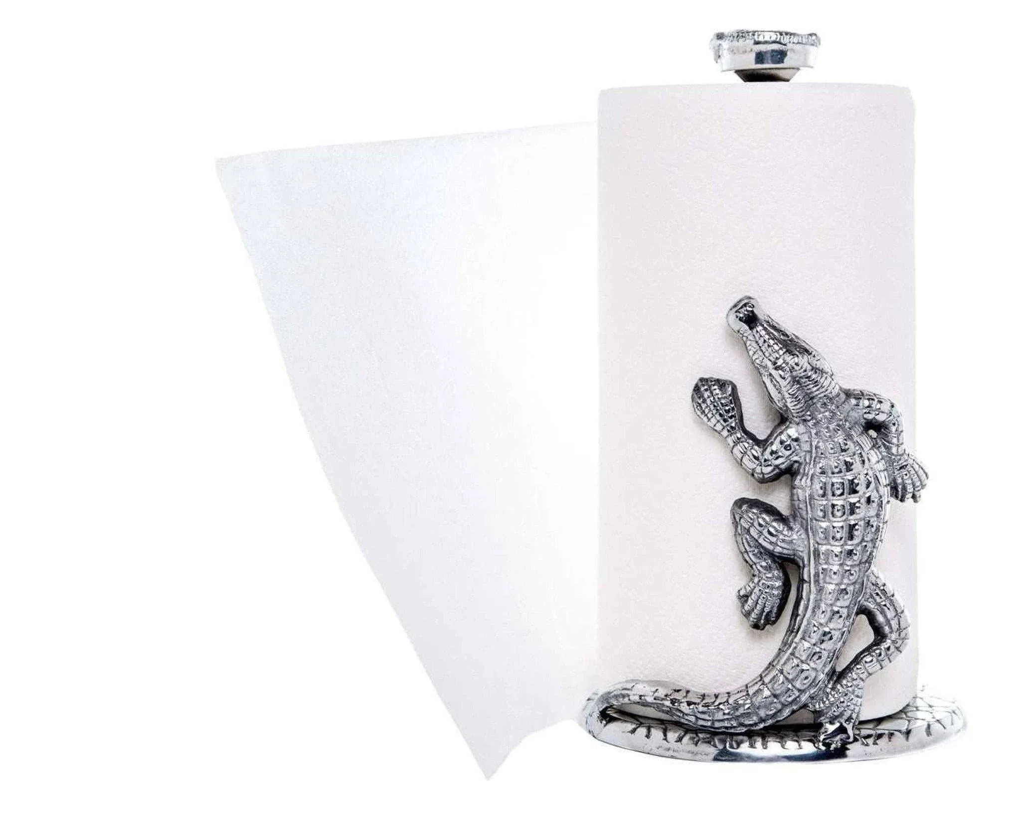 Arthur Court Alligator Paper Towel Holder