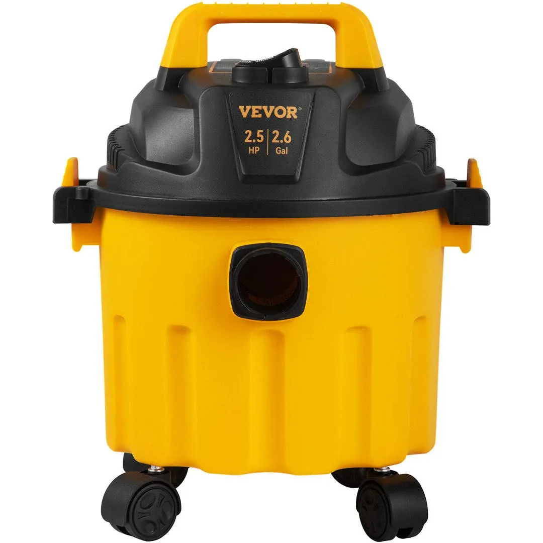 VEVOR Wet Dry VAC, 2.6 Gallon, 2.5 Peak HP, 3 in 1 Portable Shop Vacuum with Blowing Function, Attachments Storage, Perfect for Cleaning Floor,