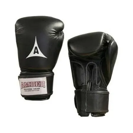 Professional Muay Thai Velcro Gloves Color: Black, Size: 16 oz.