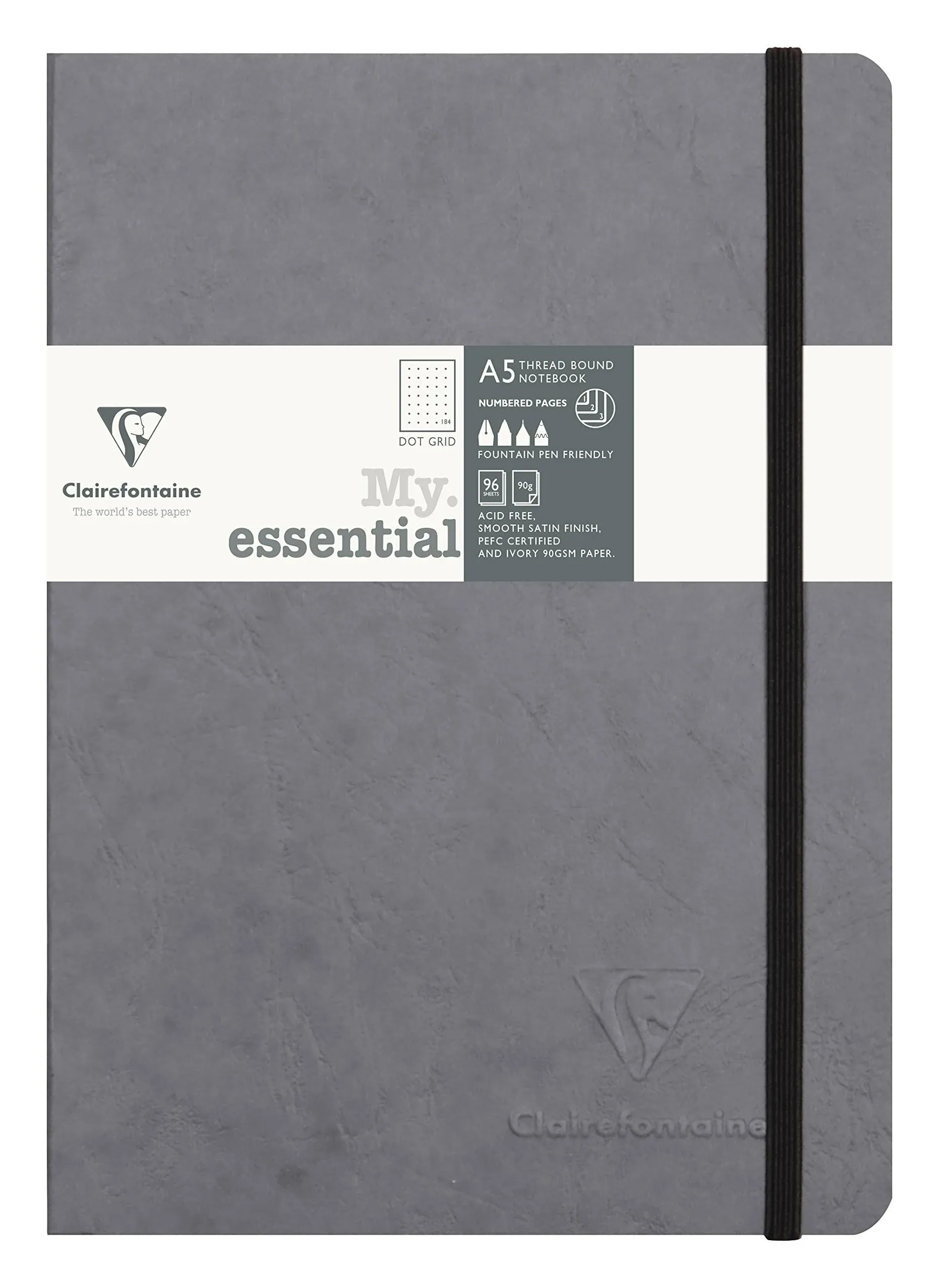 Clairefontaine Age Bag My Essential A5 Notebook Dot Grey