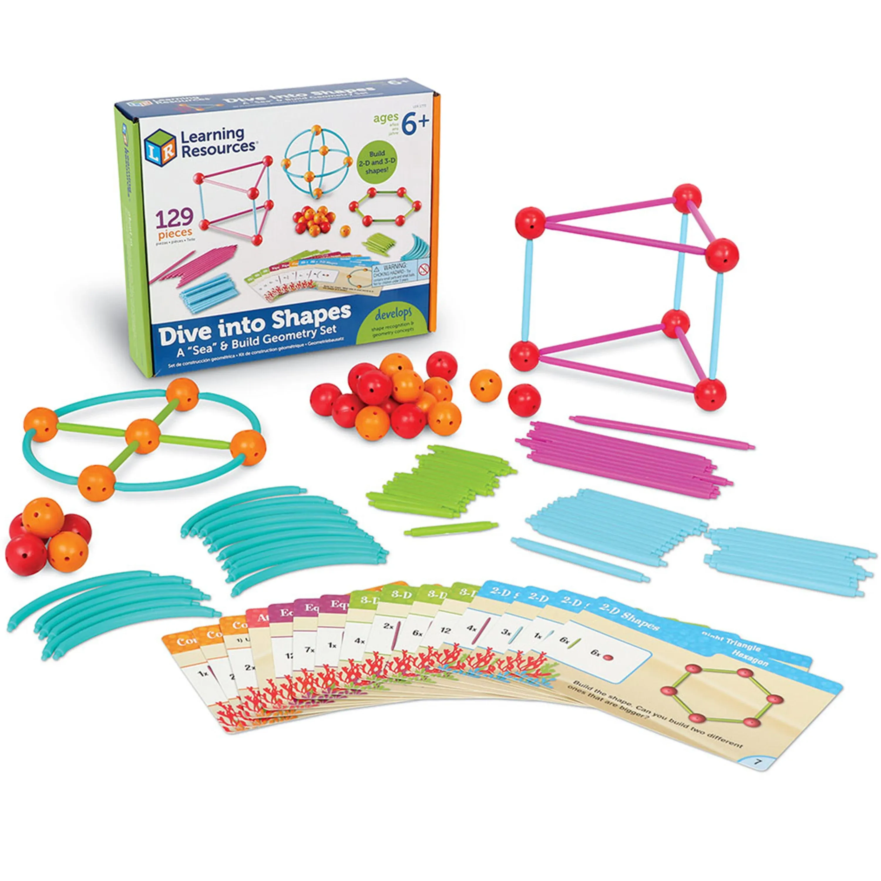 Learning Resources Dive Into Shapes Sea & Build Geometry Set