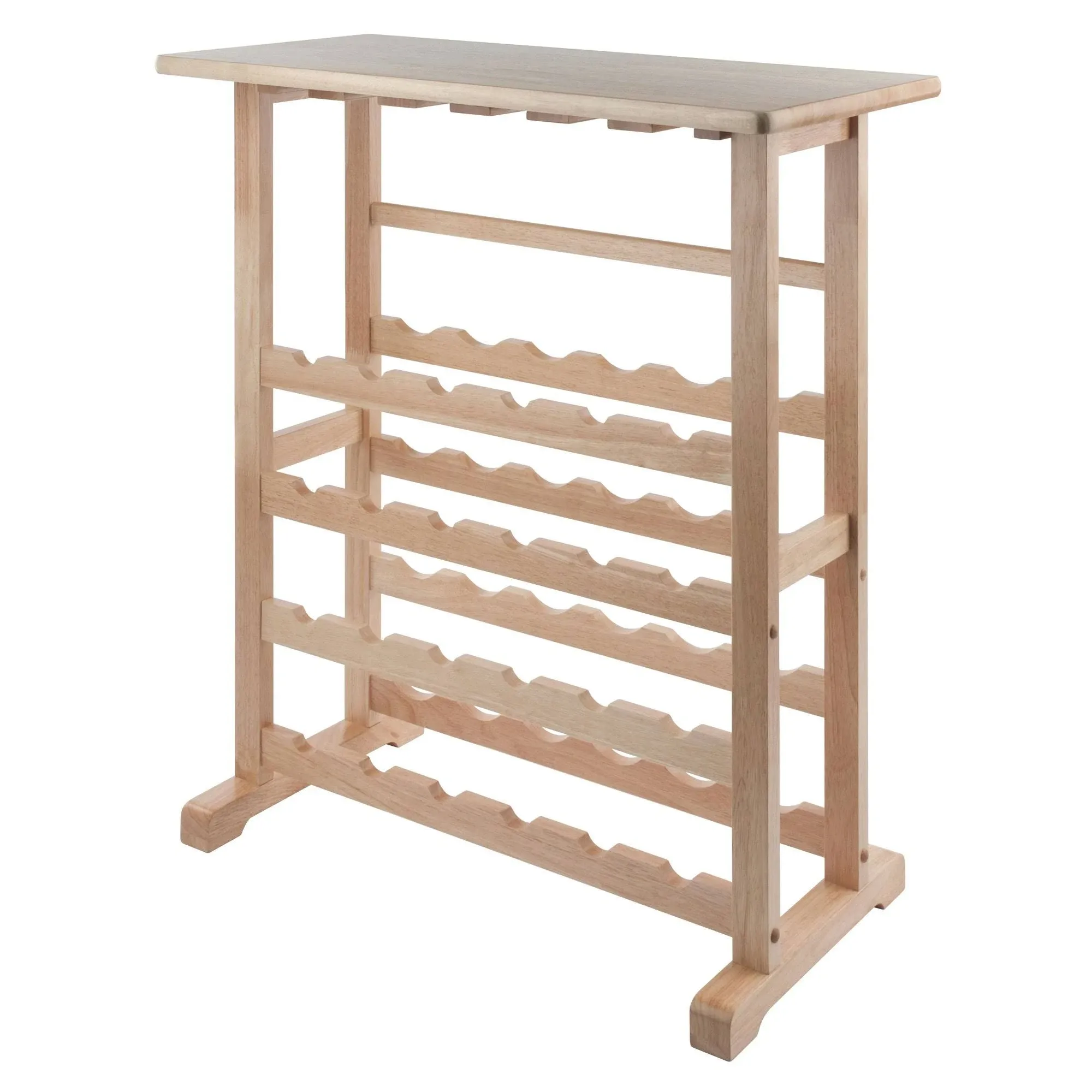 Winsome Wood 83024 24-bottle Wine Rack With Glass Rack