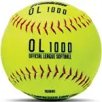 Franklin Sports Official Size Softballs - OL1000 12" Yellow Practice Softballs - Fastpitch Practice Softballs - Great for Practice + Training -